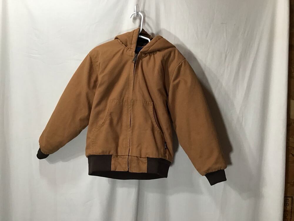 Kid's Youth RK Brand Brown Cotton Duck Canvas Work Chore Barn Coat XS 5-6